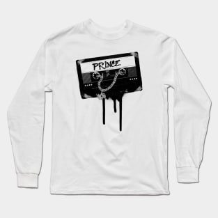 Prince - Black Cassette Music Long Sleeve T-Shirt